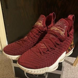 Lebron XVI (16) King. Team Red and Metallic Gold
